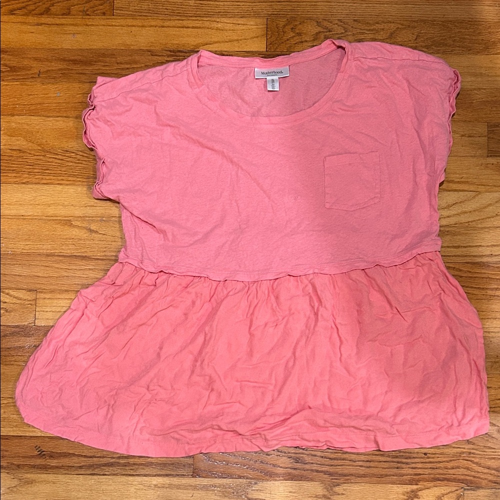 Motherhood Maternity Pink Short Sleeve Top XL